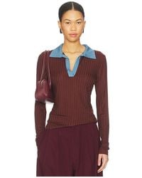 Rag & Bone - Natalia Colorblock Long Sleeve Polo - Lyst