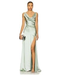 Elliatt - X Revolve Drape Satin Gown - Lyst