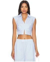 Jonathan Simkhai - Emie Cropped Box Sleeve Top - Lyst