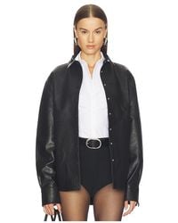 AEXAE - Leather Croc Shirt - Lyst