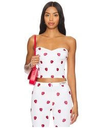 Fiorucci - Raspberry Print Bustier Top - Lyst