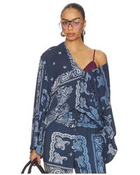 The Attico - Paisley Blouse En Color Azul Talla (También En 38, 40, 42, 44) - Lyst