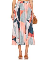 Peixoto - Falda Midi Paula En Color Azul Cerceta Talla (También En M, S, Xl, Xs) - Lyst