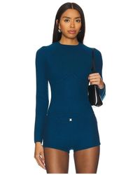 Fleur du Mal - Knit Underbust Long Sleeve Top - Lyst