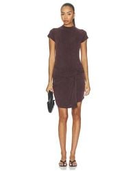 Agolde - Draped Overlay Raglan Sleeve Mini Dress - Lyst