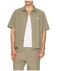 BOUND - Gingham Cropped Shirt - Lyst