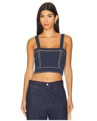 Autumn Cashmere - Cropped Top Stitch Tank Top - Lyst
