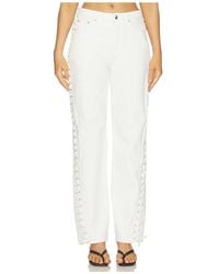 ROTATE BIRGER CHRISTENSEN - Loose Fit Laced Jeans - Lyst
