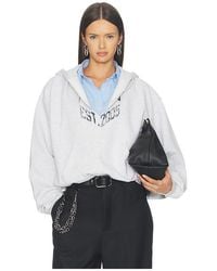 Alexander Wang - Prestyled Slashed Hoodie With Cropped Shirt Dickie - Lyst