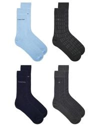 Calvin Klein - 4 Pack Combed Cotton Giftbox Dress Crew Socks - Lyst