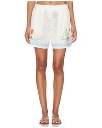 CASABLANCA - Crochet Beach Shorts - Lyst