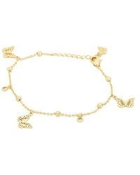 By Adina Eden - Dangling Butterflies Charm Bracelet - Lyst