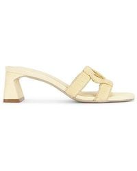 Jonathan Simkhai - Monogram Raffia Block Heel - Lyst