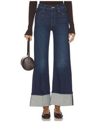 Mother - The Petite Hustler Roller Sneak Cuff Jeans - Lyst