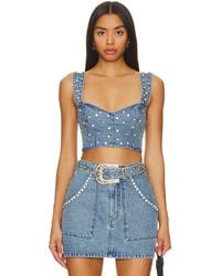 Show Me Your Mumu - Top Corto Shania En Color Azul Talla (También En S, Xs, M, Xl) - Lyst