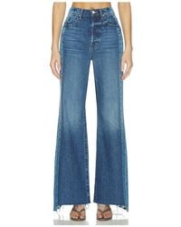 Mother - The Tux Sidestepper Sneak Fray Jeans - Lyst