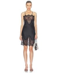 Norma Kamali - Bias Slip Dress To Knee With Lace - Lyst