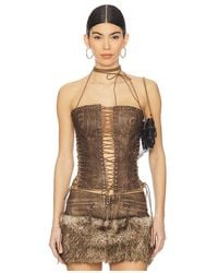 odile black faux leather lace up mini dress Odile Black Faux Leather Lace Up Corset