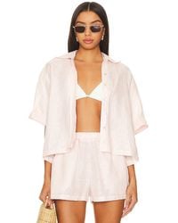 PQ Swim - Scalloped Linen Top - Lyst