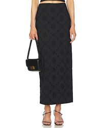 Helsa - Eyelet Column Midi Skirt - Lyst