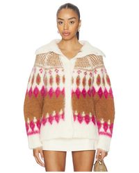 NAADAM - Italian Luxe Brushed Fair Isle Reversible Cardigan - Lyst