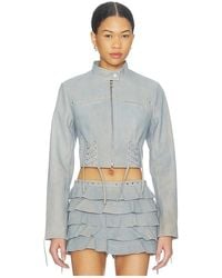 Lamarque - X Revolve Silvina Suede Biker Jacket - Lyst