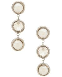 Lelet - Clare Crystal And Pearl Linear Earrings - Lyst