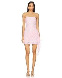 Amanda Uprichard Jersey Anja Mini Dress in Pink | Lyst