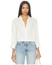 Theory - Quarter Sleeve Cropped Shirt - Lyst