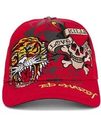 Ed Hardy - Tiger Skull Hat - Lyst
