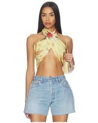 Ganni - Printed Wrap Scarf - Lyst