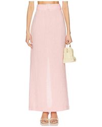 Matthew Bruch - Falda Maxi Lápiz Con Cinturón. En Color Rubor Talla En - Lyst