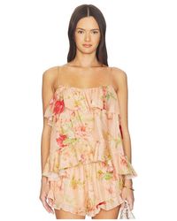 Zimmermann - Roselight Frill Cami Top - Lyst