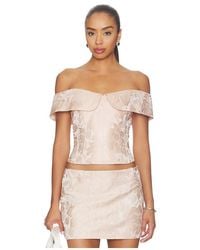 Milkwhite - Brocade Corset Top - Lyst