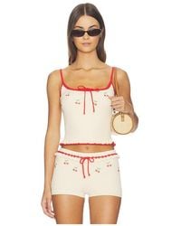 Lovers + Friends - Felina Cherry Embroidered Tank - Lyst