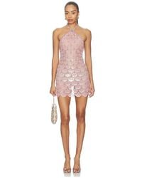 retroféte - Ninette Embroidered Mini Dress - Lyst