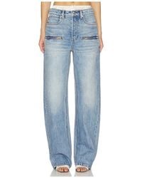 Alexander Wang - Silk Prestyle Float Jeans With Horizontal Zips - Lyst