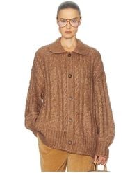 Helsa - Jessiah Cable Cardigan - Lyst