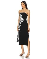 MILLY - Vestido Midi Dress En Color Negro Talla (También En S) - Lyst
