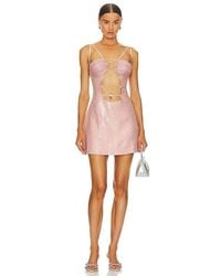 Kim Shui - Lace Up Pailette Mini Dress - Lyst