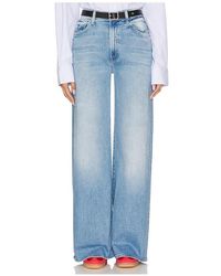 Mother - The Ditcher Roller Zip Sneak Jeans - Lyst