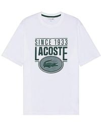 Lacoste - Large Croc Loose Fit Tee - Lyst