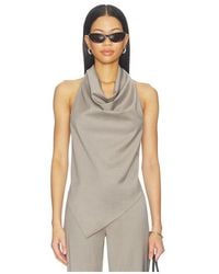 St. Agni - Wool Cowl Backless Top - Lyst