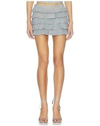 Lamarque - X Revolve Kiki Suede Ruffles Short - Lyst