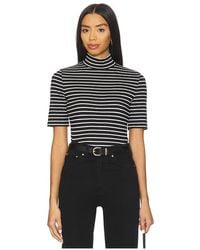 Rag & Bone - The Knit Stripe Rib Turtleneck Tee - Lyst