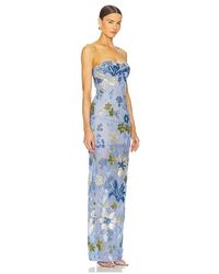 Bronx and Banco Flared Dress in Purple | Lyst