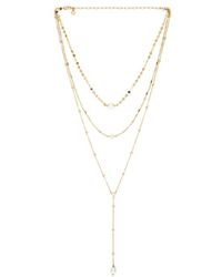 Ettika - Multi-Chain Pearl Lariat Necklace - Lyst