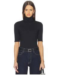Susana Monaco - Mock Neck Elbow Sleeve Top - Lyst