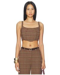 L'Agence - Tiffany Corset Top - Lyst