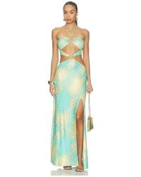 Luli Fama - X Revolve Double Loop Bandeau Long Dress - Lyst